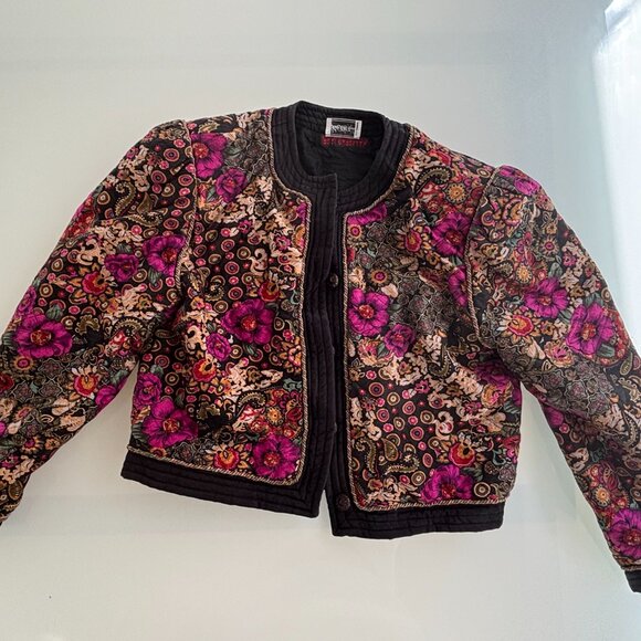 Jerry Sherman Collection Jacket & Size 8 & Floral Design - Picture 2 of 11